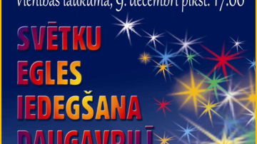 Svētku egles iedegšana Daugavpilī