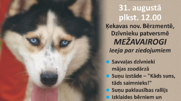 Dzīvnieku patversmē „Mežavairogi” notiks 4. adoptēto un patversmju dzīvnieku izstāde