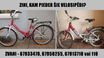 Valsts policija meklē divriteņu īpašniekus
