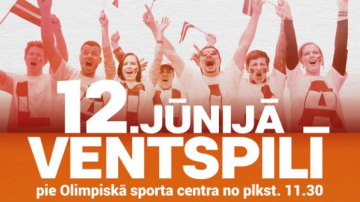 Ventspilī iedegs Enerģijas lāpu Latvijas olimpiešu atbalstam
