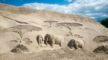 Smilšu skulptūras apskatāmas arī vasarā