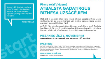 VID Alojā konsultēs topošos uzņēmējus Atbalsta gadatirgū biznesa uzsācējiem 