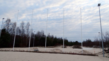 Noslēguma posmā ir pludmales volejbola stadiona būvniecība un labiekārtošana