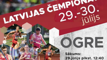 Ogrē notiks Latvijas čempionāts vieglatlētikā
