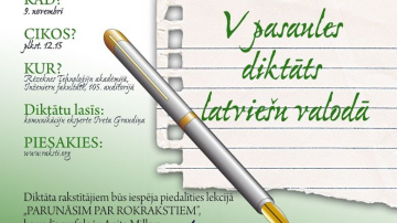V pasaules diktātam latviešu valodā rakstīšanai klātienē  pieteikušies jau 794 cilvēki