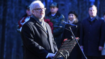 Valsts prezidenta Egila Levita uzruna piemiņas brīdī Jaškovas Brāļu kapos