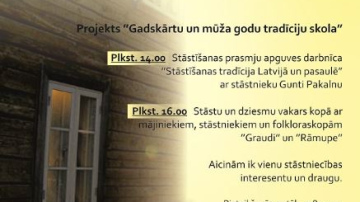 Tiksimies Birzgalē un ne tik Stāstu vakarā, bet arī Dabas stāstos un Stāstīšanas darbnīcā.