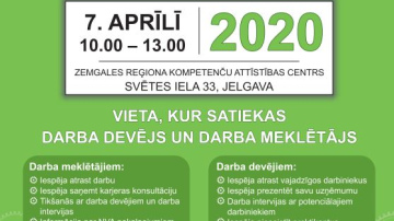 NVA aicina darba devējus pieteikties dalībai Vakanču gadatirgū Jelgavā