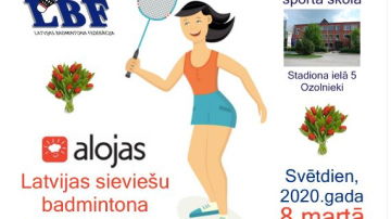Ozolniekos 8.martā notiek sieviešu badmintona komandu kauss