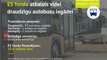 Daugavpilij, Jēkabpilij un Valmierai pieejams  ES fondu finansējums autobusu iegādei
