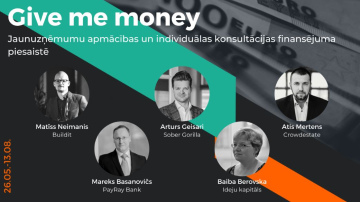 Ventspilī uzsākušās vēl nebijušas jaunuzņēmumu apmācības “Give me money”