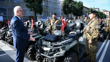 Valsts prezidenta Egila Levita runa Zemessardzes 30. gadadienai veltītajā dievkalpojumā Jelgavas Svētās Annas...