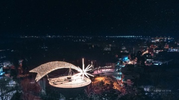 Uz Ogres ūdenstorņa iemirdzas “Bētlemes zvaigzne”