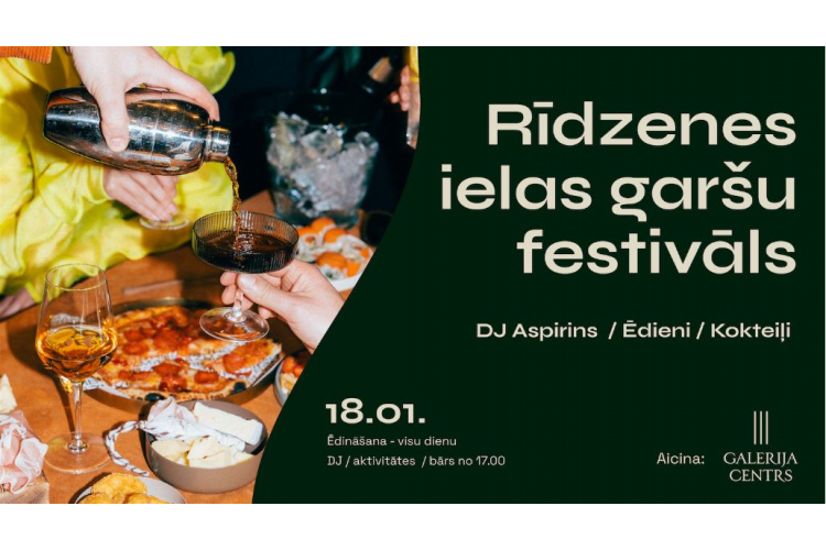 Piesakot topošo garšu un notikumu telpu, t/c “Galerija Centrs” norisināsies pirmais Rīdzenes ielas garšu festivāls
