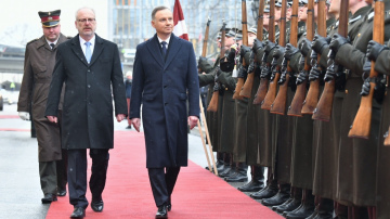Valsts prezidenta Egila Levita paziņojums medijiem pēc sarunas ar Polijas prezidentu Andžeju Dudu