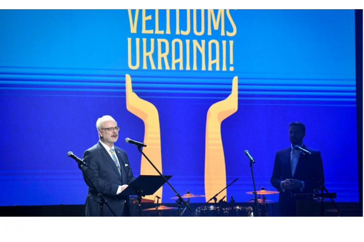 Valsts prezidenta Egila Levita uzruna labdarības koncertā “Veltījums Ukrainai”