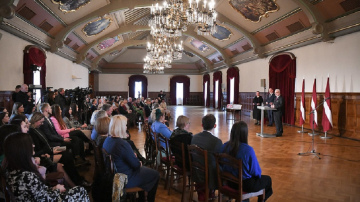 Valsts prezidenta Egila Levita uzruna, tiekoties ar Lielās Talkas koordinatoriem un atbalstītājiem Rīgas pilī