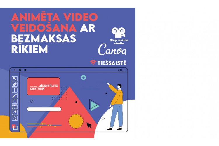 Ventspils Digitālais centrs aicina tiešsaistē apgūt animēta video veidošanu ar bezmaksas rīkiem