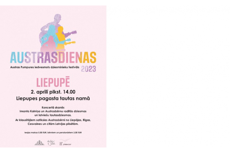 Šajā nedēļas nogalē aicina uz festivālu “Austrasdienas”  Rīgā, Dzelzavā un Liepupē