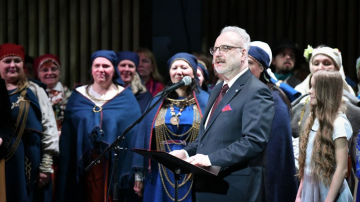Valsts prezidenta Egila Levita uzruna Līvu Savienības 100. jubilejas svinīgajā koncertā