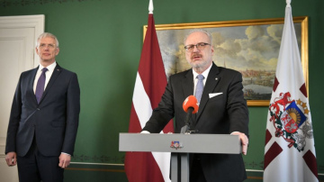 FOTO/VIDEO: Valsts prezidenta Egila Levita un Ministru prezidenta Krišjāņa Kariņa kopīga preses konference
