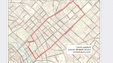 Rīgas centra apkaimē ieviesīs 30 km/h ātruma ierobežojuma zonu