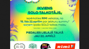 Sākot ar šo sestdienu SOLO talkas maisi būs pieejami Rimi veikalos