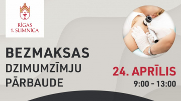 Rīgas 1.slimnīca aicina uz bezmaksas dzimumzīmju pārbaudi