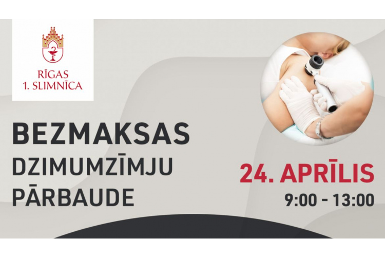 Rīgas 1.slimnīca aicina uz bezmaksas dzimumzīmju pārbaudi