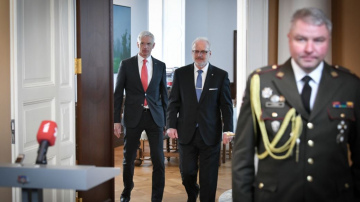 FOTO/VIDEO: Valsts prezidenta Egila Levita un Ministru prezidenta Krišjāņa Kariņa kopīga preses konference pēc tikšanās