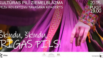 Kultūras pils “Ziemeļblāzma” lielajā zālē deju kolektīvu pavasara koncerts “Šķindu, šķindu, Rīgas pils!”