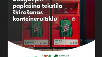 SIA “Eco Baltia vide” Daugavpilī paplašina tekstila šķirošanas konteineru tīklu