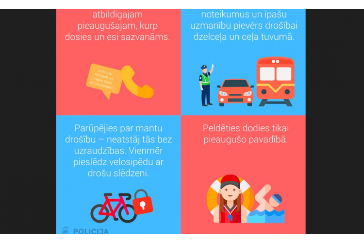Lai vasara aizritētu bez liekām raizēm, ņem vērā drošības padomus!