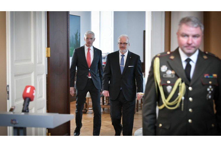 FOTO/VIDEO: Valsts prezidenta Egila Levita un Ministru prezidenta Krišjāņa Kariņa kopīga preses konference pēc tikšanās