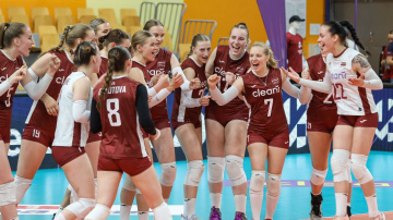 Latvijas sieviešu volejbola izlase arī Eiropas Sudraba līgas atbildes spēlē pieveic Ziemeļmaķedoniju