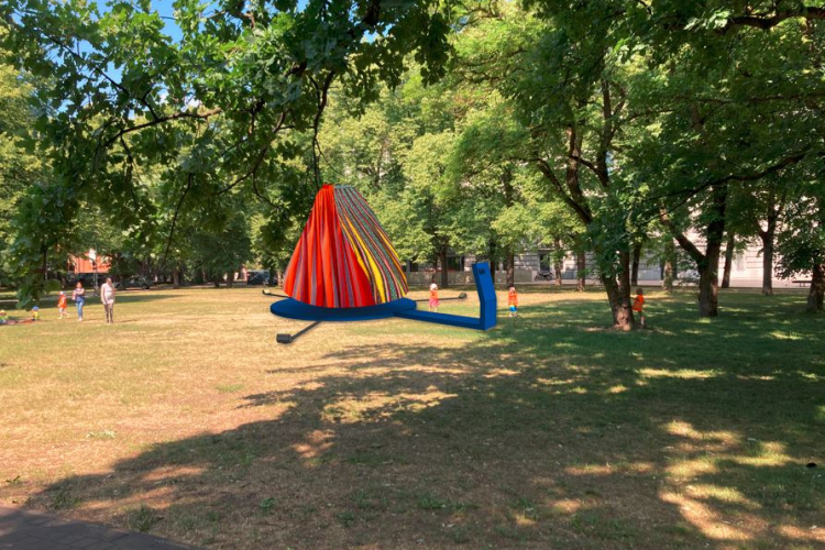Esplanādes parkā izstādīs unikālu objektu – lielformāta, kustīgus 3D tautastērpu svārkus
