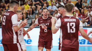 Latvijas izlases volejbolisti dodas uz pirmo Eiropas Sudraba līgas finālspēli Ungārijā