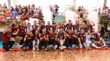 Latvijas izlases volejbolisti kļūst par Eiropas Sudraba līgas uzvarētājiem