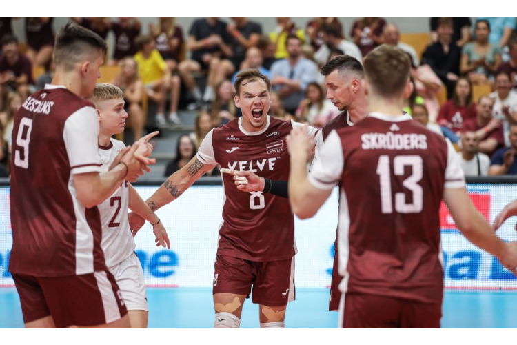 Latvijas izlases volejbolisti dodas uz pirmo Eiropas Sudraba līgas finālspēli Ungārijā