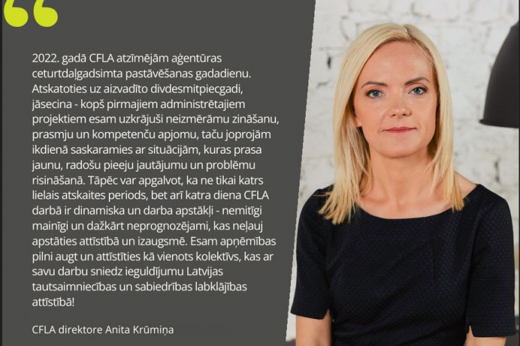 CFLA sagatavojusi pārskatu par 2022. gadu