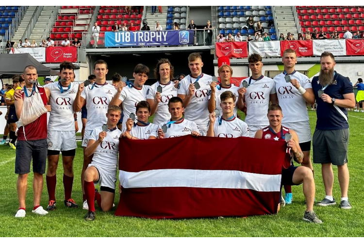 Latvijas U18 Regbijs-7 puišu izlase  izcīna 2.vietu Eiropas čempionātā Polijā!