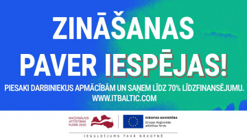 Kampaņa “Zināšanas vairo iespējas” aicinās Latvijas uzņēmumus saņemt līdz 70% līdzfinansējumu darbinieku apmācībām IKT j