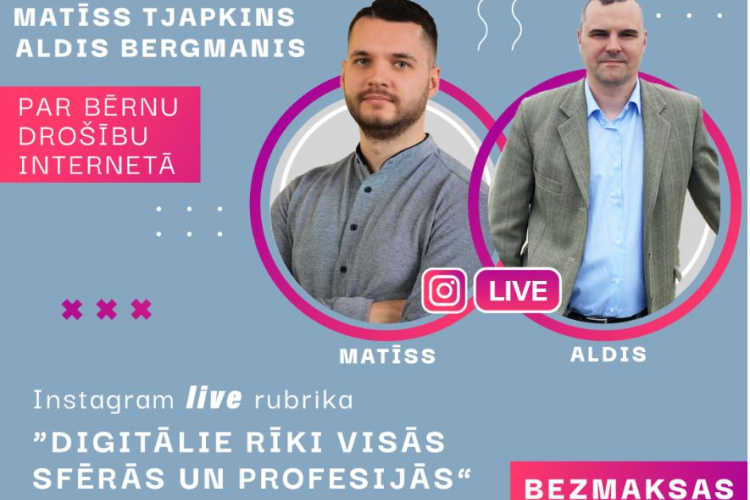 Digitālais centrs aicina piedalīties Instagram tiešraides rubrikā par bērnu drošību internetā