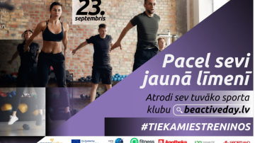 23. septembrī 70 Latvijas sporta un fitnesa klubi piedāvās bezmaksas treniņus