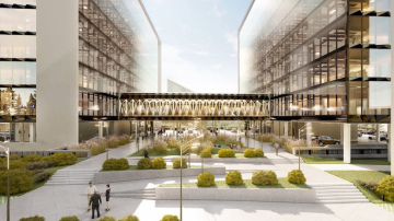 Jaunās “Elemental Business Centre” ēkas – pirmās Latvijā,  kuras savienos parametriskā fasāde