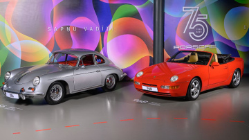 Rīgas Motormuzejā atklāj unikālu “Porsche” vēsturisko automobiļu izstādi