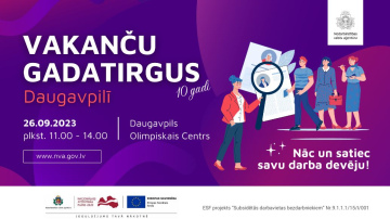 26. septembrī Daugavpils Olimpiskajā centrā norisinās NVA Vakanču gadatirgus