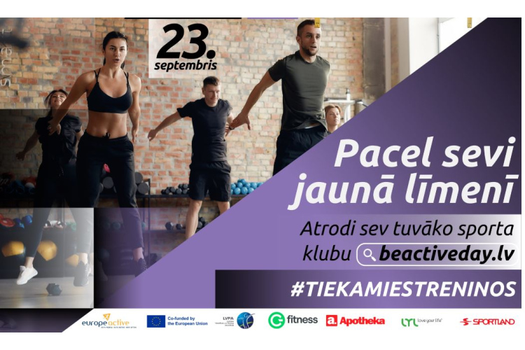 23. septembrī 70 Latvijas sporta un fitnesa klubi piedāvās bezmaksas treniņus
