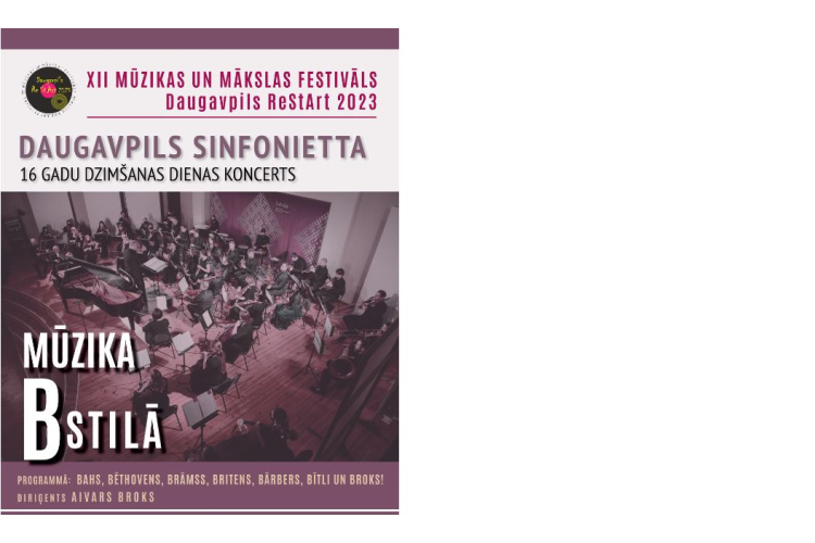 “Daugavpils Sinfonietta” aicina uz dzimšanas dienas koncertu