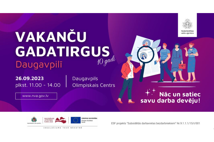 26. septembrī Daugavpils Olimpiskajā centrā norisinās NVA Vakanču gadatirgus